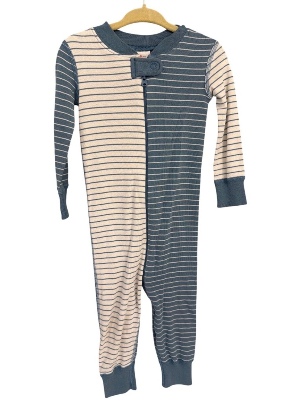Hanna Andersson Organic Cotton Striped Sleeper Pajamas Blue 18-24M